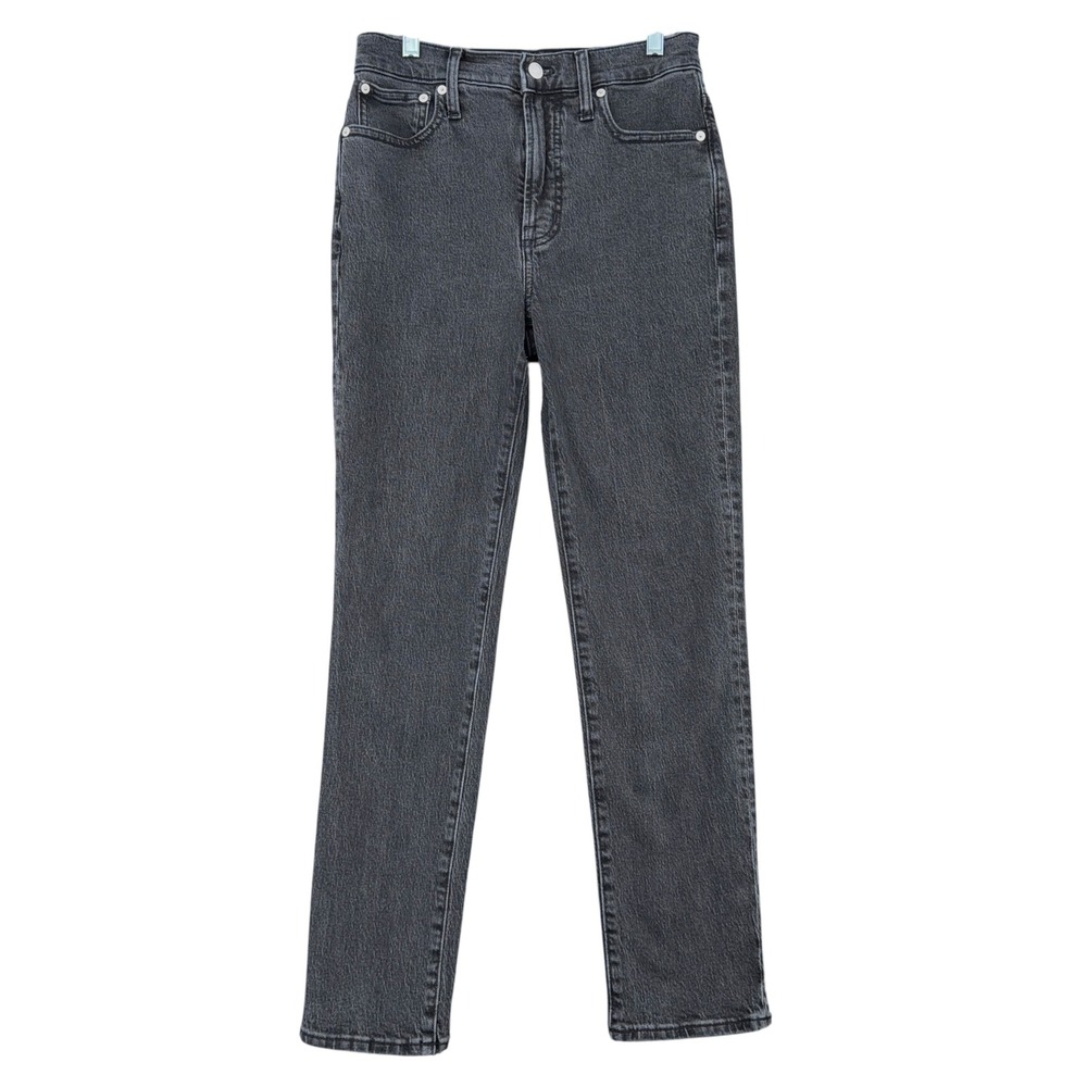 Madewell Perfect Vintage Jean Womens 25 High Rise Straight Faded Black CKP4564